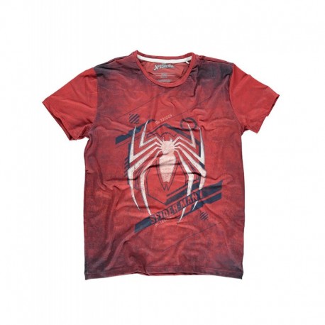 Camiseta Spiderman Acid Wash - Hombre TALLA CAMISETA M