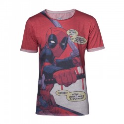 Camiseta Deadpool Mangas Enrollables- Hombre TALLA CAMISETA M