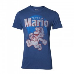 Camiseta Super Mario Running Vintage Nintendo - Hombre TALLA CAMISETA XL