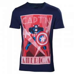 Camiseta Capitán América con Escudo Marvel - Hombre TALLA CAMISETA L