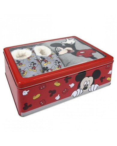 SET CAJA METÁLICA MICKEY TALLA CAMISETA NIÑO TALLA 110 - 5 AÑOS
