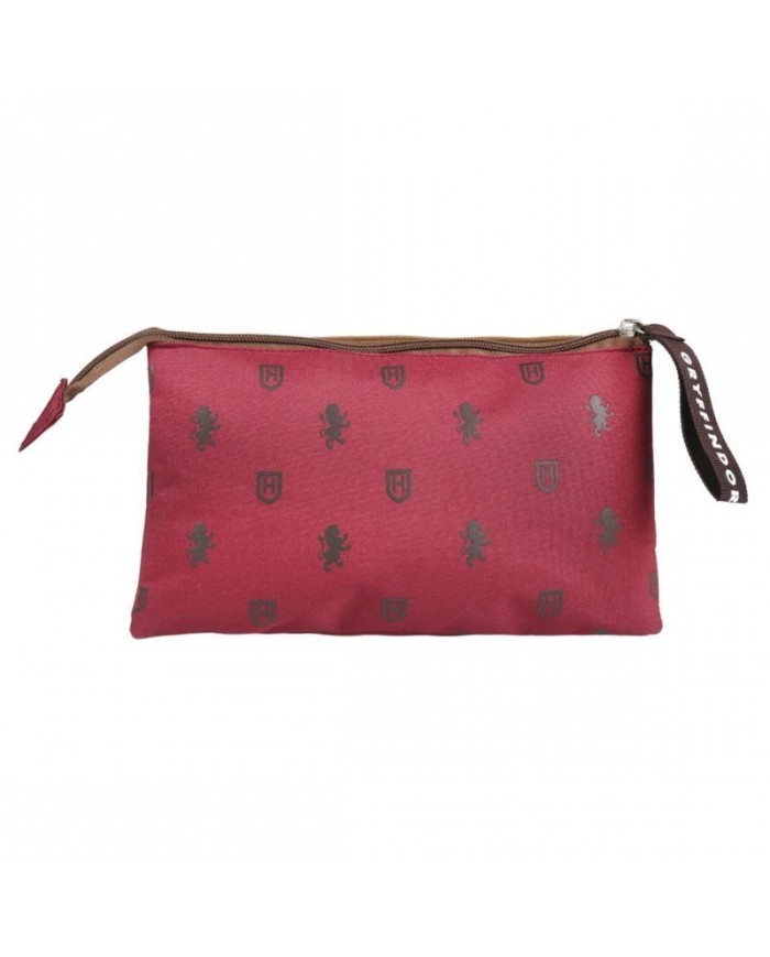 Estuche / Portatodo Plano 3 Compartimentos Harry Potter Gryffindor