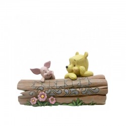 Disney Traditions : Truncated Conversation (Pooh and Piglet on a Log Figurine)