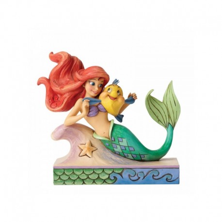 Disney Traditions : Fun and Friends (Ariel with Flounder Figurine)