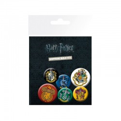 Set de 6 chapas Harry Potter Crests