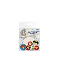 Set de 6 chapas DC Comics - Logos