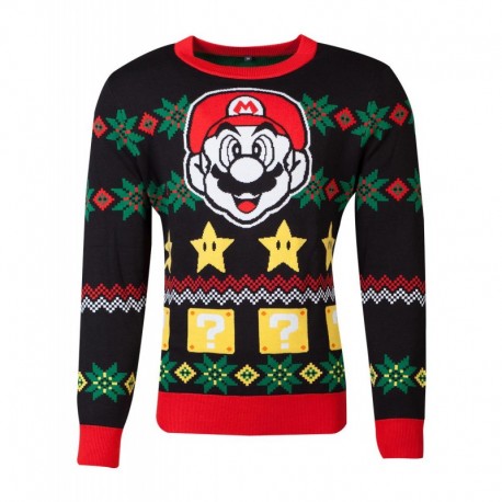 Nintendo - Super Mario Knitted Unisex Jumper TALLA CAMISETA M