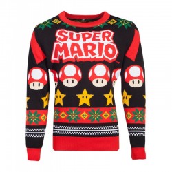 Nintendo - Super Mario Knitted Christmas Unisex Jumper TALLA CAMISETA M