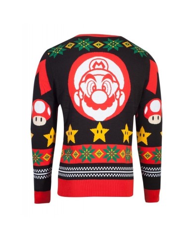 Nintendo - Super Mario Knitted Christmas Unisex Jumper TALLA CAMISETA M