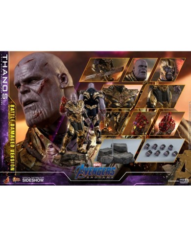 Thanos (Battle Damaged Version) Sixth Scale Figure by Hot Toys Avengers: Endgame - Movie Masterpiece Series