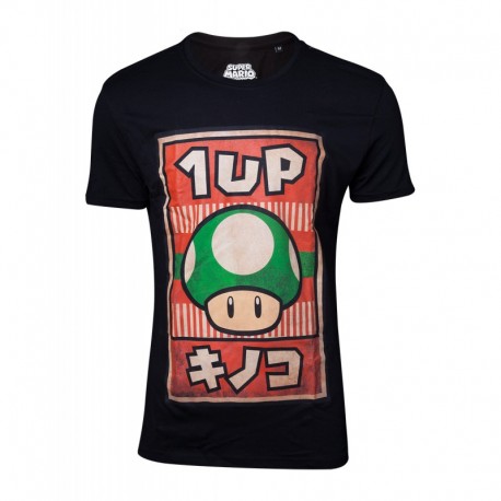 Camiseta Poster Inspired 1-Up Mushroom Super Mario TALLA CAMISETA XS