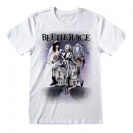 Camiseta Beetlejuice - Poster White - Unisex - Talla Adulto TALLA CAMISETA S