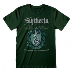 Camiseta Harry Potter - Slytherin Green Crest - Unisex - Talla Adulto TALLA CAMISETA S