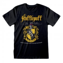 Camiseta Harry Potter - Hufflepuff Black Crest - Unisex - Talla Adulto TALLA CAMISETA S