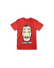 Camiseta La Casa De Papel - Mask And Logo  - Unisex - Talla Adulto TALLA CAMISETA M