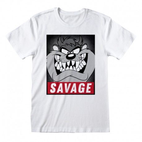 Camiseta Looney Tunes - Taz Savage - Unisex - Talla Adulto TALLA CAMISETA S