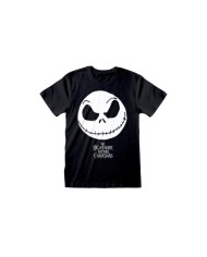 Camiseta Nightmare Before Christmas - Jack Face & Logo - Unisex - Talla Adulto TALLA CAMISETA L