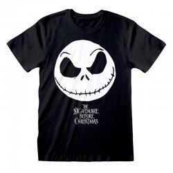 Camiseta Nightmare Before Christmas - Jack Face & Logo - Unisex - Talla Adulto TALLA CAMISETA XL