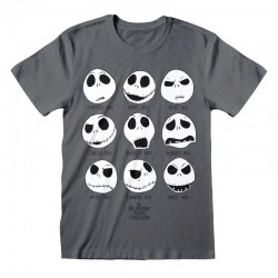 Camiseta Nightmare Before Christmas - Many Faces Of Jack - Unisex - Talla Adulto TALLA CAMISETA L