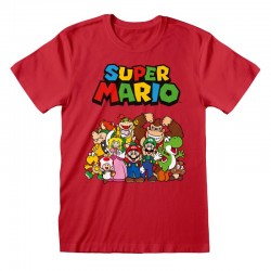 Camiseta Nintendo Super Mario - Main Character Group - Unisex - Talla Adulto TALLA CAMISETA S