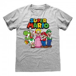 Camiseta Nintendo Super Mario - Vintage Group - Unisex - Talla Adulto TALLA CAMISETA S