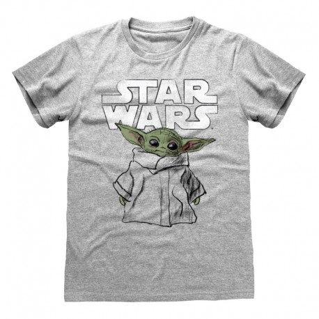 Camiseta Star Wars : Mandalorian, The - Child Sketch - Unisex - Talla Adulto TALLA CAMISETA L