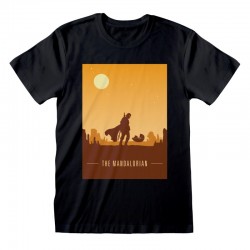 Camiseta Star Wars : Mandalorian, The - Retro Poster - Unisex - Talla Adulto TALLA CAMISETA S
