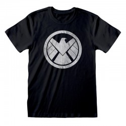 Camiseta Avengers - Shiled Logo Distressed  - Unisex - Talla Adulto TALLA CAMISETA L