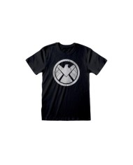 Camiseta Avengers - Shiled Logo Distressed  - Unisex - Talla Adulto TALLA CAMISETA L
