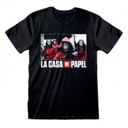 Camiseta La Casa De Papel - Photo And Logo  - Unisex - Talla Adulto TALLA CAMISETA S