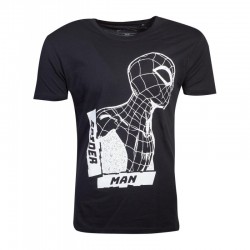 Spider-Man Camiseta Black Side View Spidey TALLA CAMISETA L