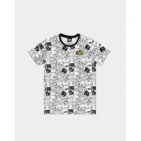 Camiseta Super Mario Villains AOP Nintendo TALLA CAMISETA M