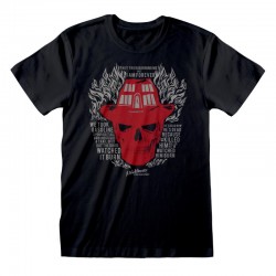 Camiseta A Nightmare On Elm Street - Skull Flames - Talla Adulto TALLA CAMISETA M