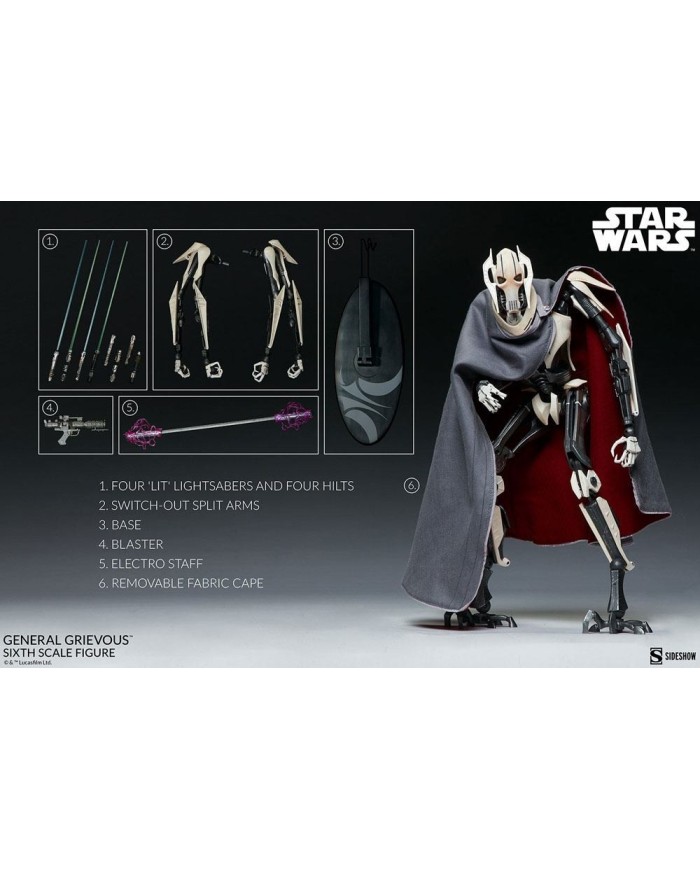 General Grievous Star Wars Figura 1/6