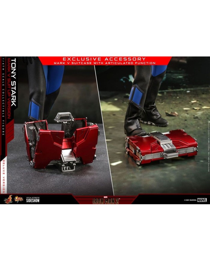 Tony Stark (Mark V Suit Up Version) Deluxe Iron Man 2 Figura Movie Masterpiece 1/6