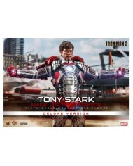 Tony Stark (Mark V Suit Up Version) Deluxe Iron Man 2 Figura Movie Masterpiece 1/6