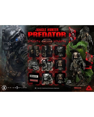 Jungle Hunter Predator Deluxe Bonus Version Predator Estatua Museum Masterline 1/3
