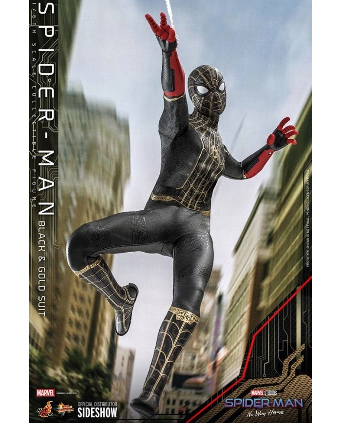 Spider-Man (Black & Gold Suit) - Spider-Man: Sin camino a casa Figura Movie Masterpiece 1/6
