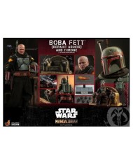 Boba Fett (Repaint Armor) and Throne - Star Wars The Mandalorian Figura 1/6