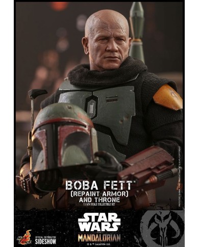 Boba Fett (Repaint Armor) and Throne - Star Wars The Mandalorian Figura 1/6