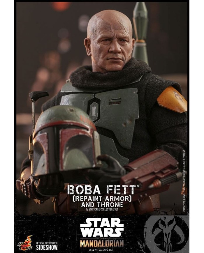 Boba Fett (Repaint Armor) and Throne - Star Wars The Mandalorian Figura 1/6