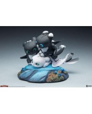 Dart, Pouncer & Ruffrunner Cómo Entrenar A Tu Dragón 3 Estatua