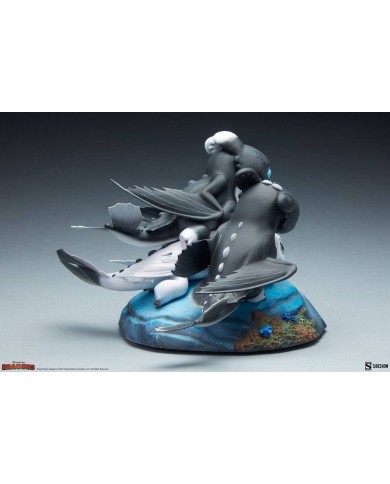 Dart, Pouncer & Ruffrunner Cómo Entrenar A Tu Dragón 3 Estatua