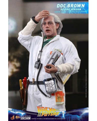Doc Brown (Deluxe Version) Regreso al futuro Figura Movie Masterpiece 1/6