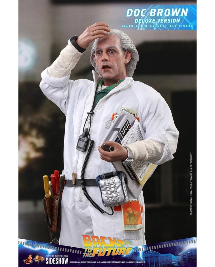 Doc Brown (Deluxe Version) Regreso al futuro Figura Movie Masterpiece 1/6