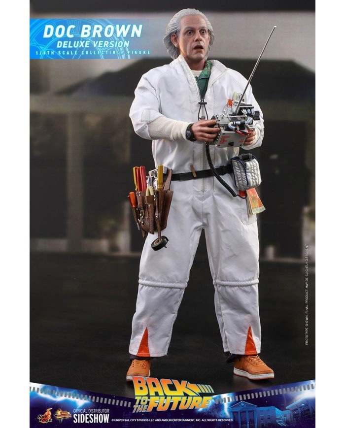 Doc Brown (Deluxe Version) Regreso al futuro Figura Movie Masterpiece 1/6