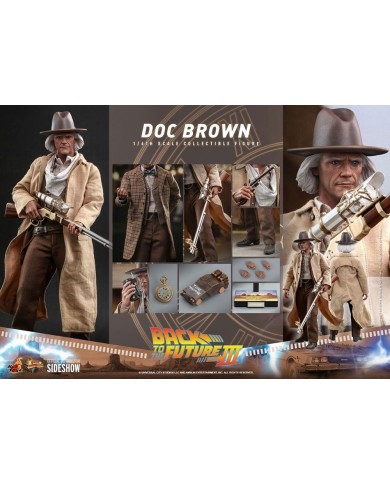 Doc Brown Regreso al futuro III Figura Movie Masterpiece