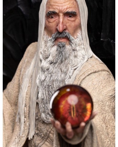 Saruman the White on Throne - El Señor de los Anillos Estatua 1/6