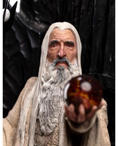 Saruman the White on Throne - El Señor de los Anillos Estatua 1/6