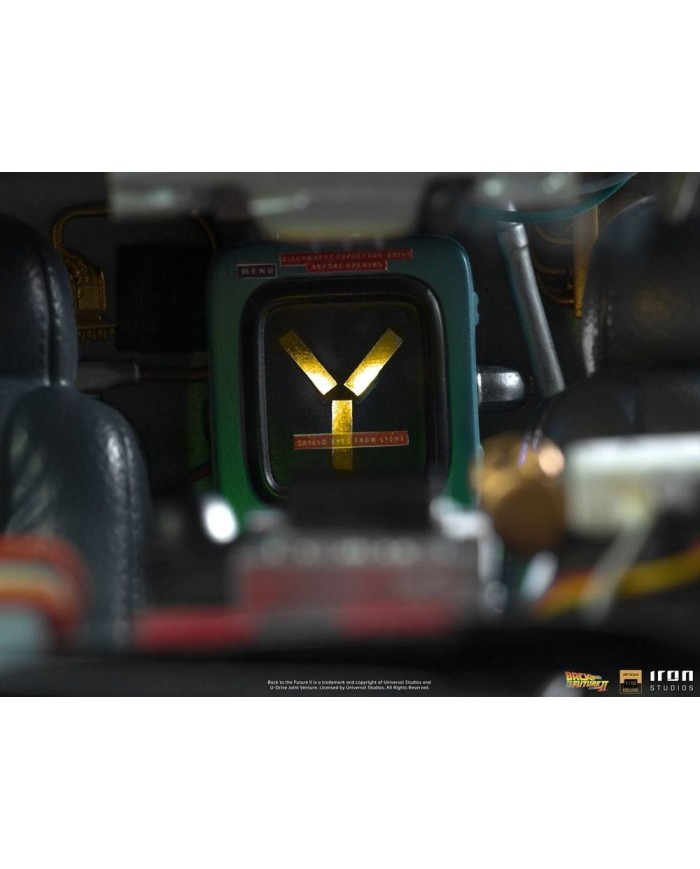 Full Set Deluxe: DeLorean + Marty McFly + Doc Brown Regreso al Futuro II Estatuas 1/10 Art Scale
